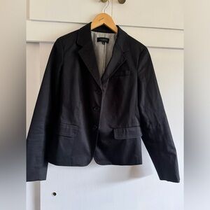 Talbots Black Cotton Blazer Size 10